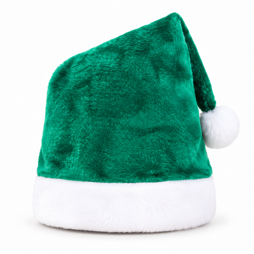 Christmas Green Santa hat on white background