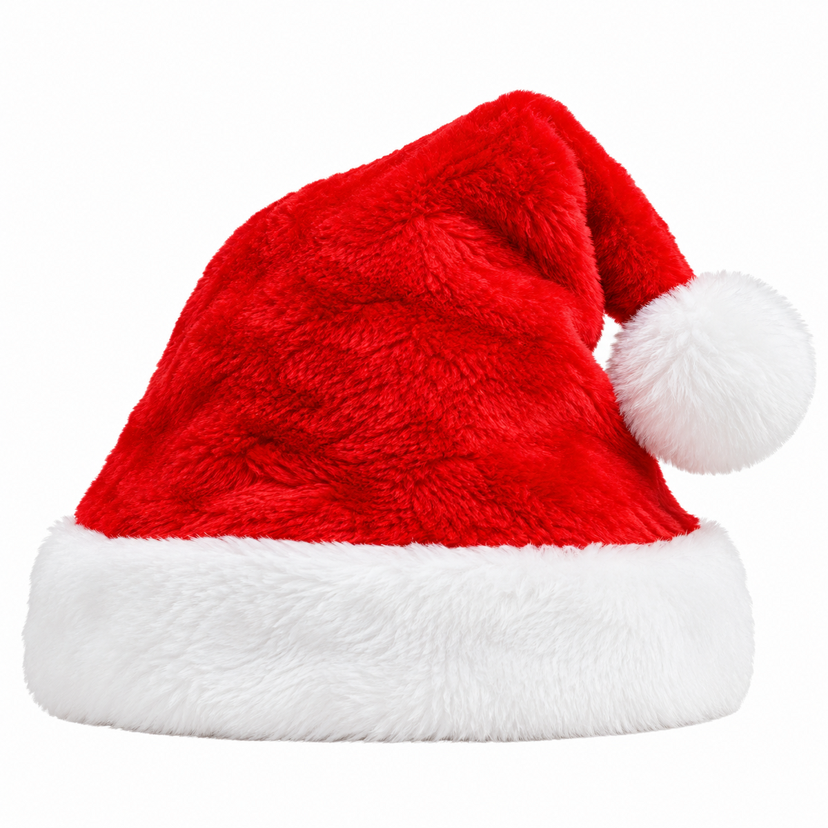 Red Santa hat on white background