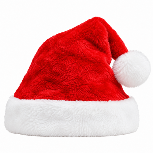 Red Santa hat on white background